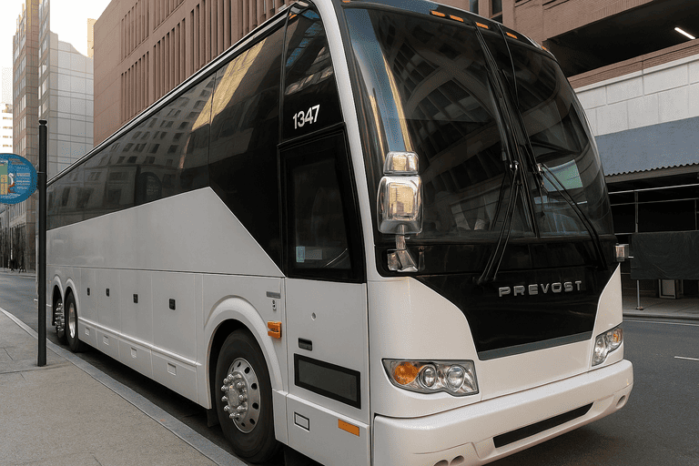 a Boynton Beach Minibus Company coach bus