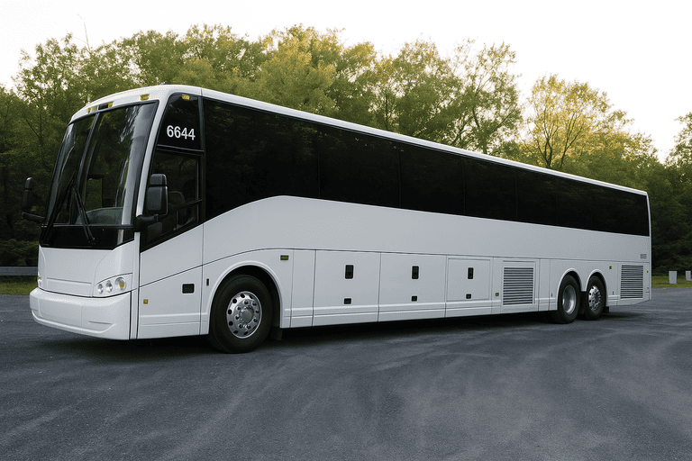 exterior of Boynton Beach Minibus Company coach bus